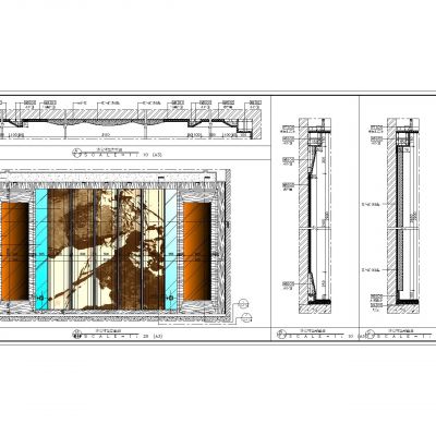 新中式沙发背景墙及主卧背景墙节点大样图