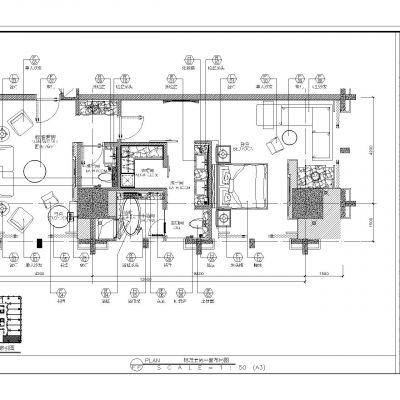 高端品牌标准套房施工图及材料表.