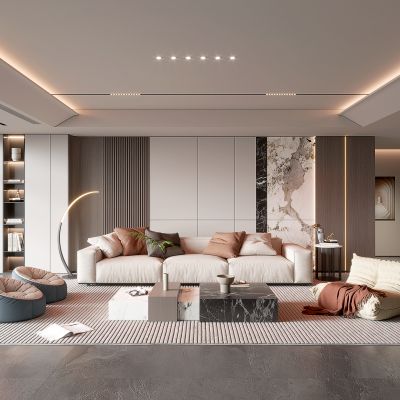 现代家居客厅 现代客厅 简约客厅 现代茶几组合 茶几 落地灯 极简客厅