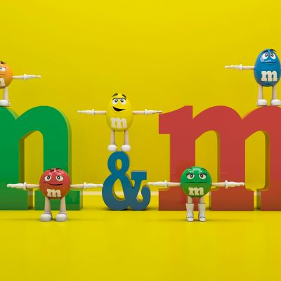 现代美陈摆件潮玩MM豆模型