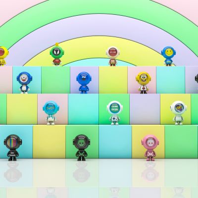 现代美陈摆件潮玩人偶模型