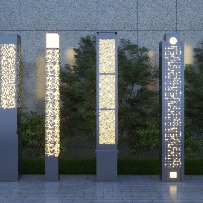 现代景观路灯3D模型