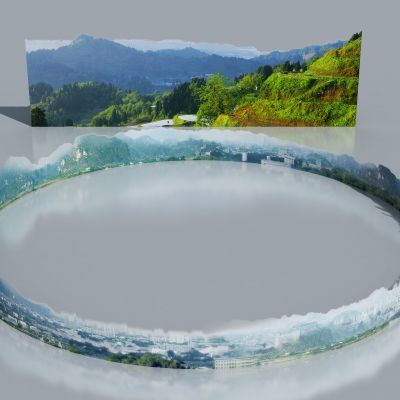 环形树木背景 远景 配景