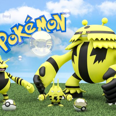 现代美陈摆件潮玩精灵宝可梦模型