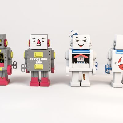 现代美陈摆件潮玩机器人模型