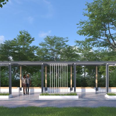 现代廊架3D模型