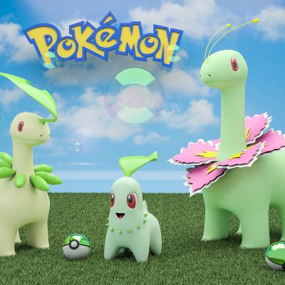 现代美陈摆件潮玩精灵宝可梦模型