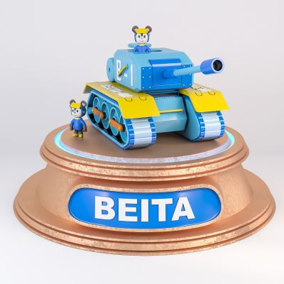 现代美陈摆件潮玩苏克贝塔坦克模型