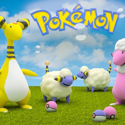 现代美陈摆件潮玩精灵宝可梦模型