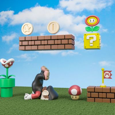 现代美陈摆件潮玩超级马里奥模型