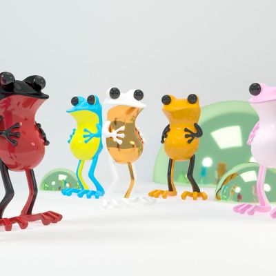 现代美陈摆件潮玩青蛙模型