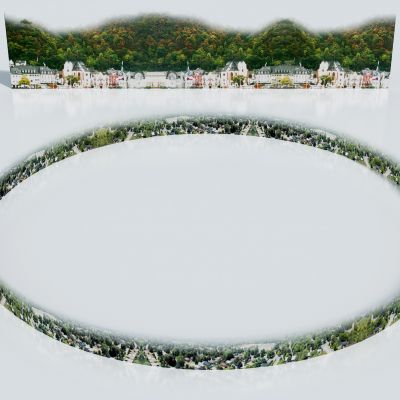 环形树木背景 远景 配景