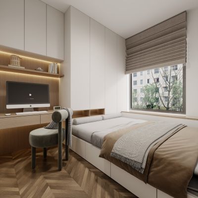 现代榻榻米，榻榻米书房，小孩房