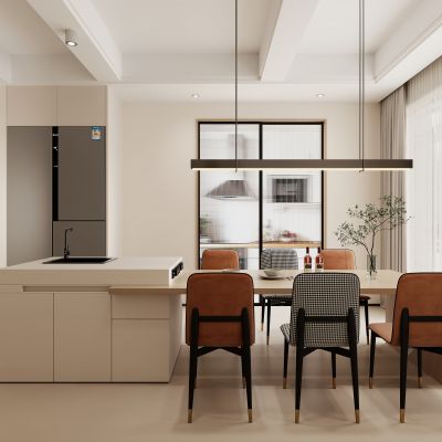 现代餐厅，餐厅，餐桌