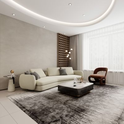 现代客厅，客厅，沙发，