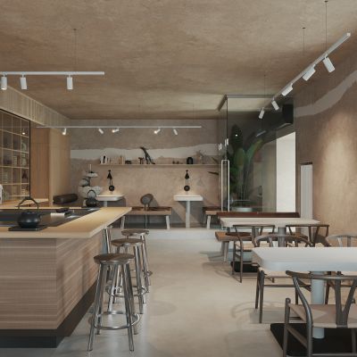 现代自然风茶餐厅