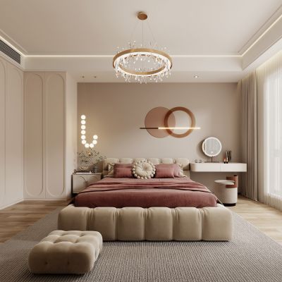 现代卧室，卧室，主人房，主卧