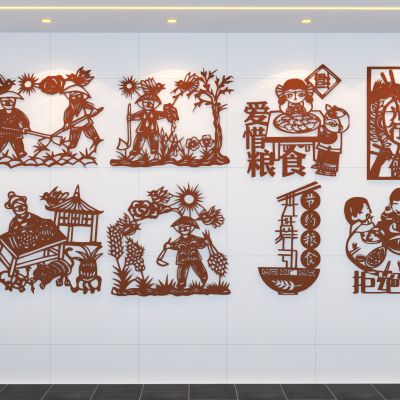 中式墙饰挂件3D模型