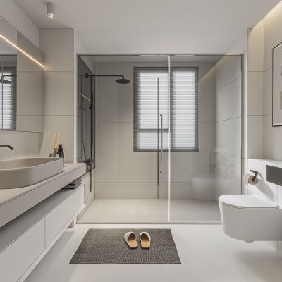 现代卫生间 马桶 浴室柜 洗脸盆 梳妆台 沐浴房