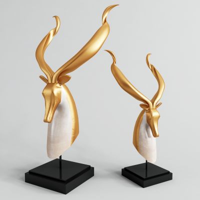 现代鹿头摆件