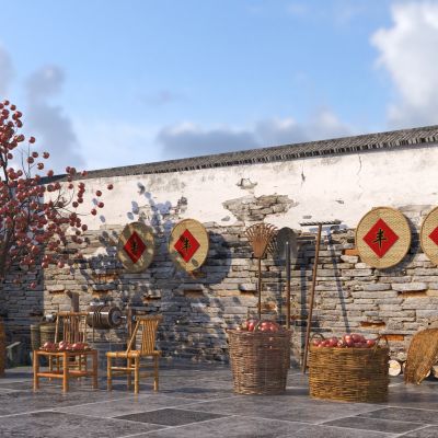 中式乡村小品3D模型