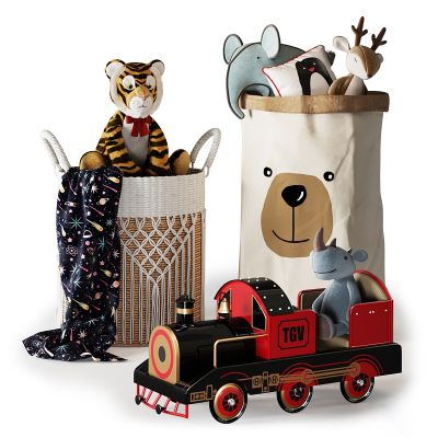 现代儿童毛绒玩具收纳筐