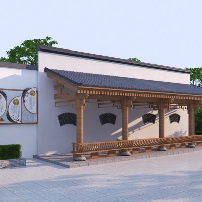中式廊亭_走廊_景观廊架3D模型