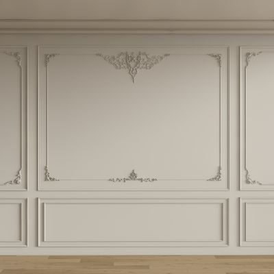 法式石膏线，法式沙发背景