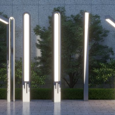 现代户外景观灯3D模型
