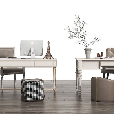 美式书桌椅组合2