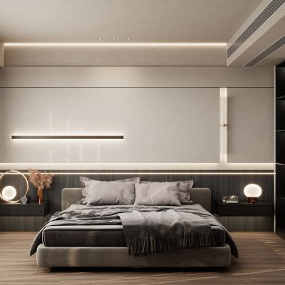 意式奶油原木风卧室