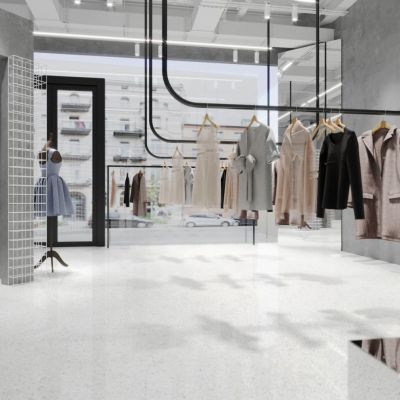 现代服装箱包店