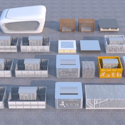 现代市政配电箱3D模型