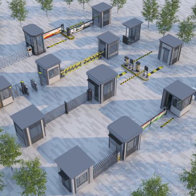 现代岗亭3D模型