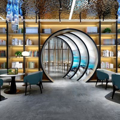 现代图书馆内部