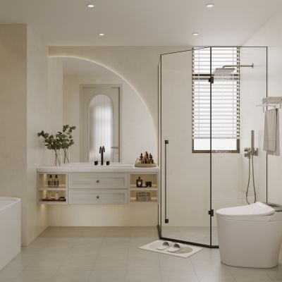 现代奶油卫生间