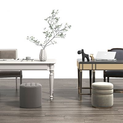 美式书桌椅组合