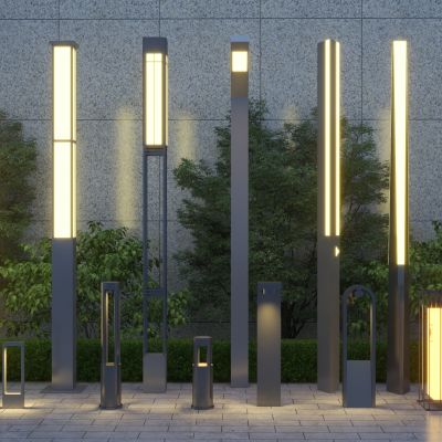 现代景观灯_庭院灯_草坪灯_园林路灯集合3D模型