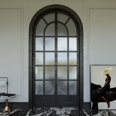 美式玻璃双开门