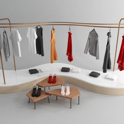 现代服装店展架