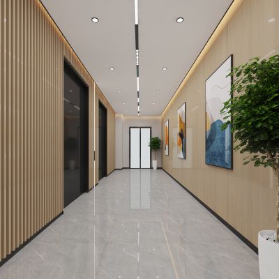 现代电梯厅电梯间