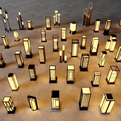 现代中式景观灯 草坪灯 庭院灯 户外灯大组合