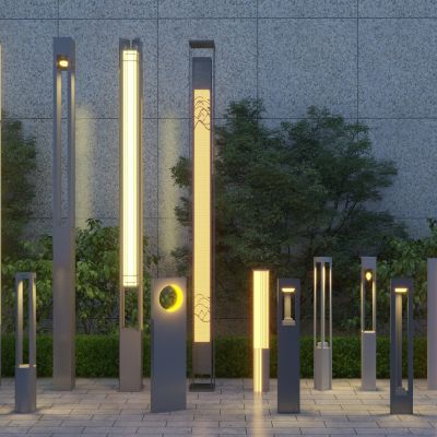 现代景观灯集合3D模型