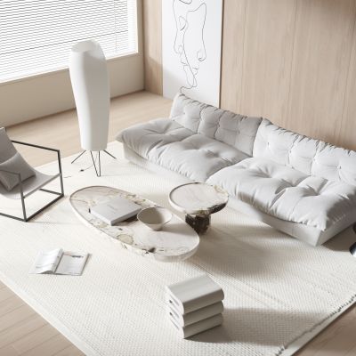 现代奶油风组合沙发