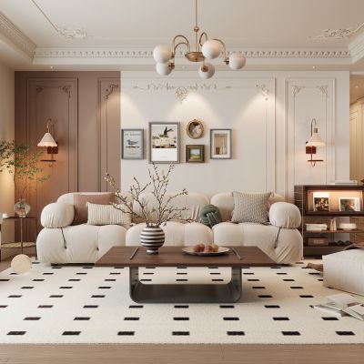 法式奶油风客厅