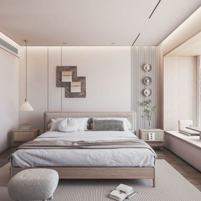 现代 奶油风 卧室