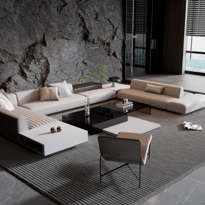 Minotti 现代沙发茶几组合