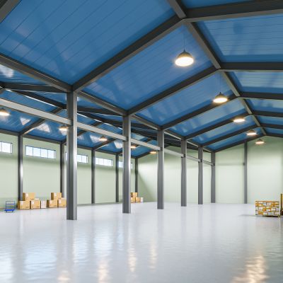 现代厂房车间3D模型