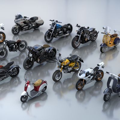 现代摩托车组合