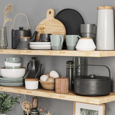 锅碗碟食物调料摆件